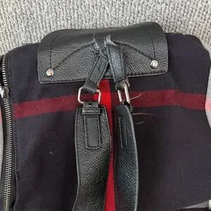 Burberry Black and Red Plaid Women\'s Backpack BURBERRY Graffiti Check Rucksack Backpack Nylon Canvas  main image 4